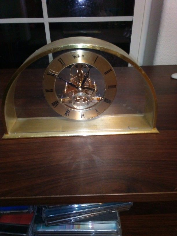 All Gold Brass Clock