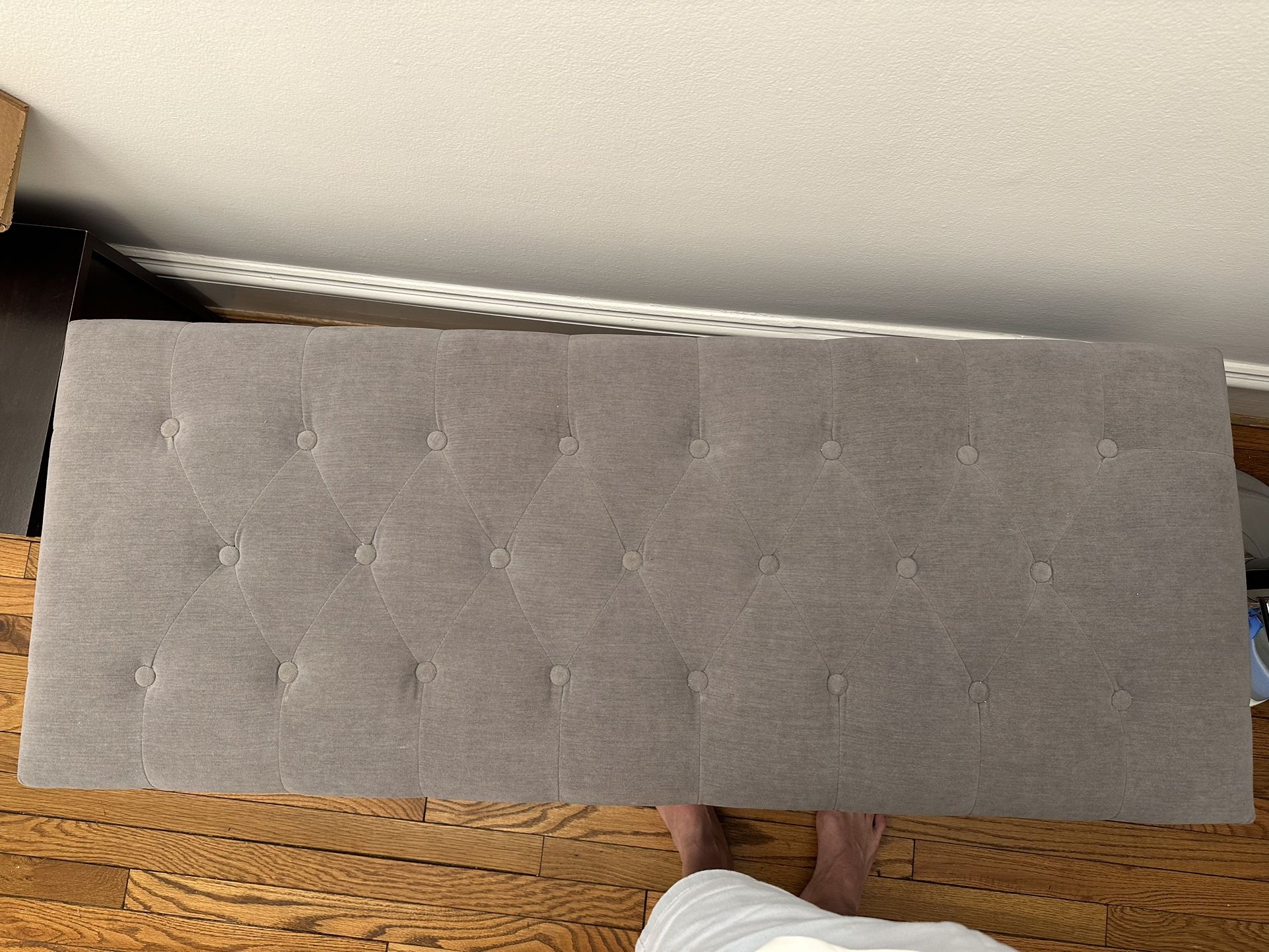 gray ottoman with storage 