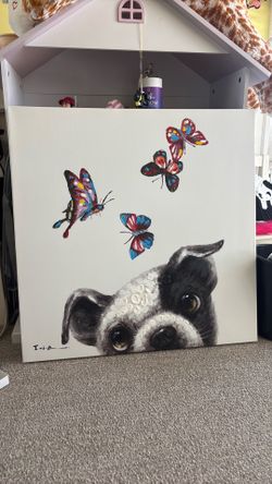 Cute dog painting