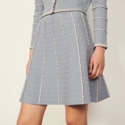 NWT Sandro Infinity Blue Knit Skirt $245