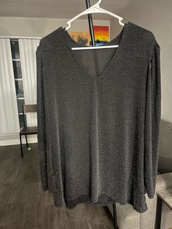 Sheer glitter stud blouse