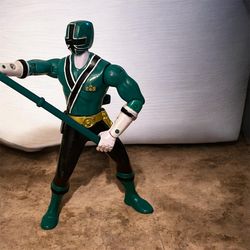 Bandai 2012 Power Rangers Samurai Green Ranger Action Figure 7" + Weap