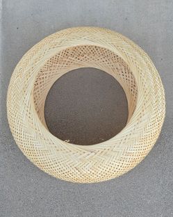 hand-woven natural bamboo wicker pendant light shade.