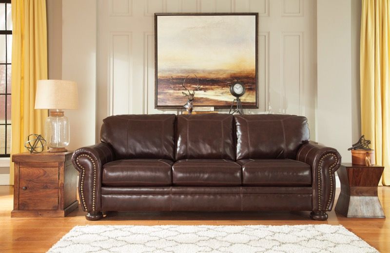 NEW TOP GRAIN LEATHER SOFA NEW