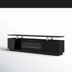 Black High Gloss TV Stand 