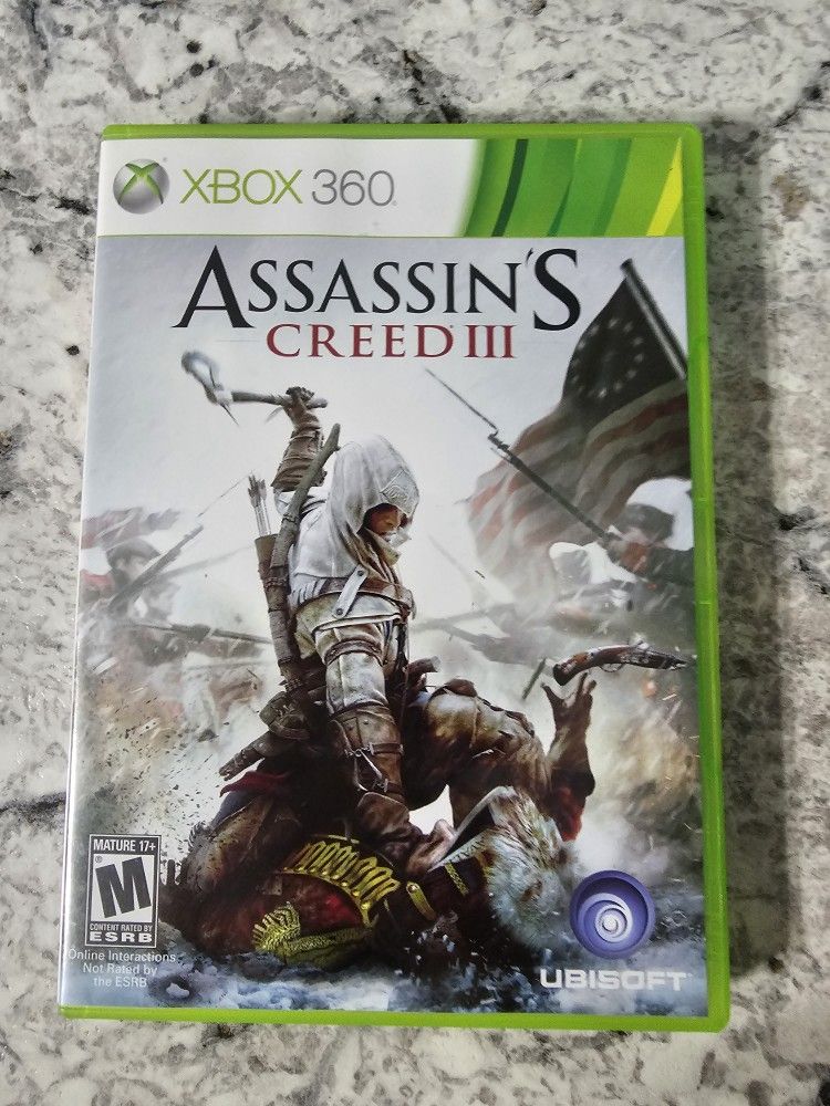 Assassin's Creed III Xbox 360 Tested 2 Disks No Manual