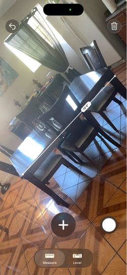 Dark Wood Dining Table with Chairs