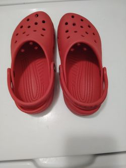 Red Crocs size 3