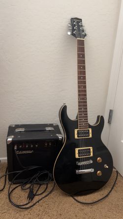 Silvertone Electric Guitar with Amp