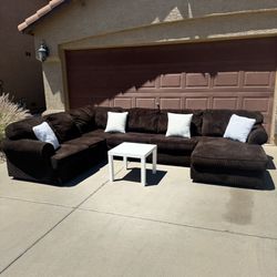 *Free Delivery* Brown Sectional 2 Piece Couch