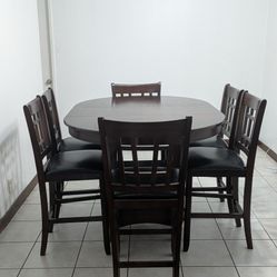 Dark Espresso Wood Dining Set
