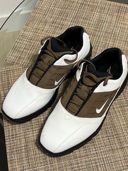 Nike leather saddle golf shoes (style/part number 312358-112 Size 10