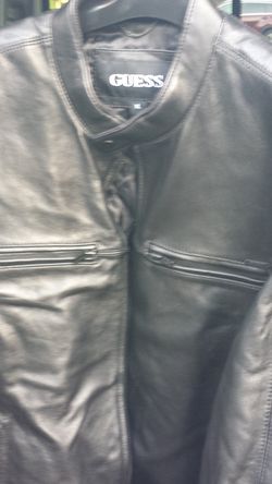 Guess leather motorcycle jacket