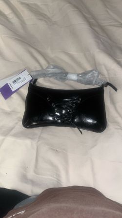 Findkapoor Ribbon Tie Shoulder Bag Blak