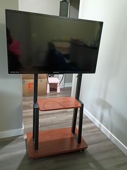 Smart Entertainment Combo: Emerson TV + Roku + Heavy Duty Rolling Stand