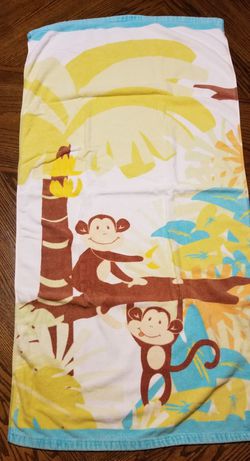 Kid's Bath Towel Set (Monkey Themed) Thumbnail