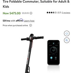 Hurtle Fitness HURES18-M5 - 8.5 In. Foldable Electric Scooter