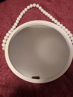 Round mirror w/rope chain