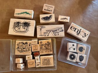 Picnic/Food Themed Rubber Stamps
