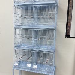 4 Of Large Breeding Parrots Birds Flight Cages With Removable Rolling Stand 