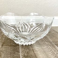 Vintage Gorgeous Cristal d' Arques Ancona Style Crystal Glass Serving Bowl