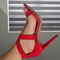 Kenneth Cole Red Suede Heels
