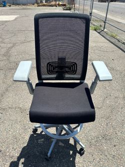 Haworth Fern Office Stools/Chairs Mesh Back, Adjustable Arms — Multiple Available