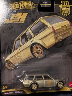 Hot Wheels Premium Japan Historics 5 Car Culture Datsun 510 Wagon Gold