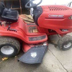 Riding Lawn Mower Troy Built Red