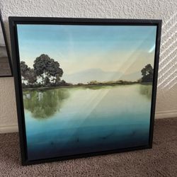 Wall Art Painting Decor Trees And Ocean