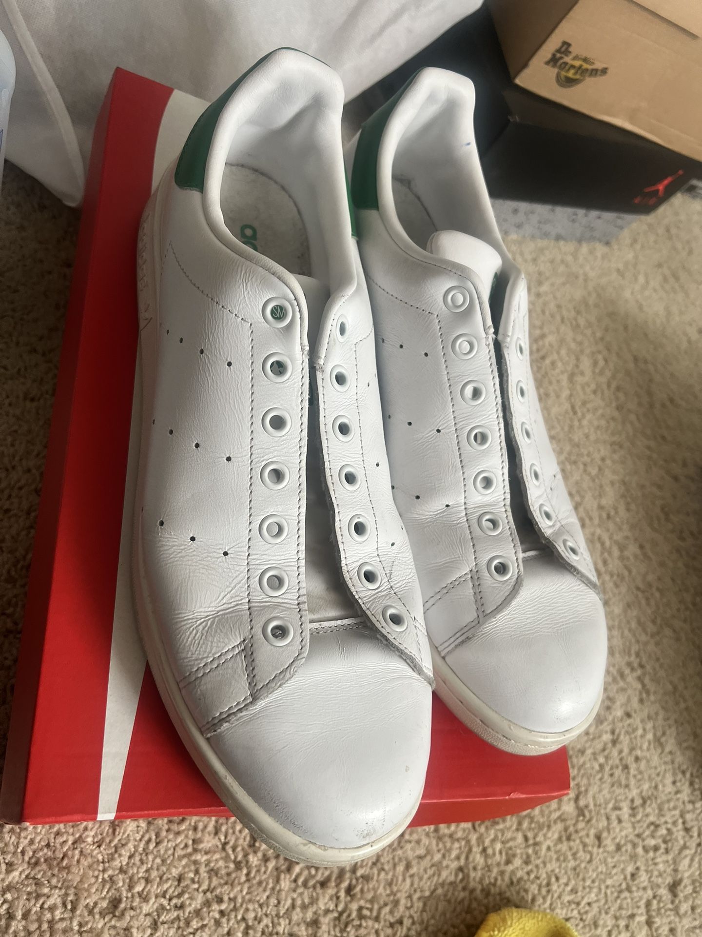 Adidas Stan Smith Sneakers Men 12 White Green Retrocore Normcore Streetwear