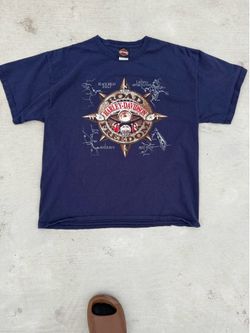 Harley Davidson navy and red tee size XL