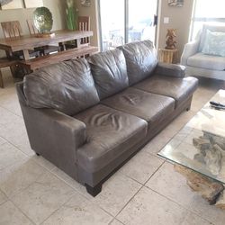 Leather Couch Gray $175