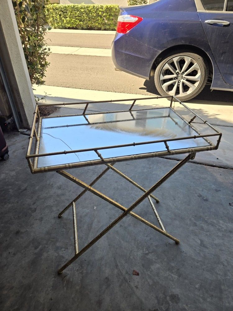 Foldable Bar Cart Small Table