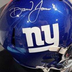 Daniel Jones Signed Helmet And Authentic 
