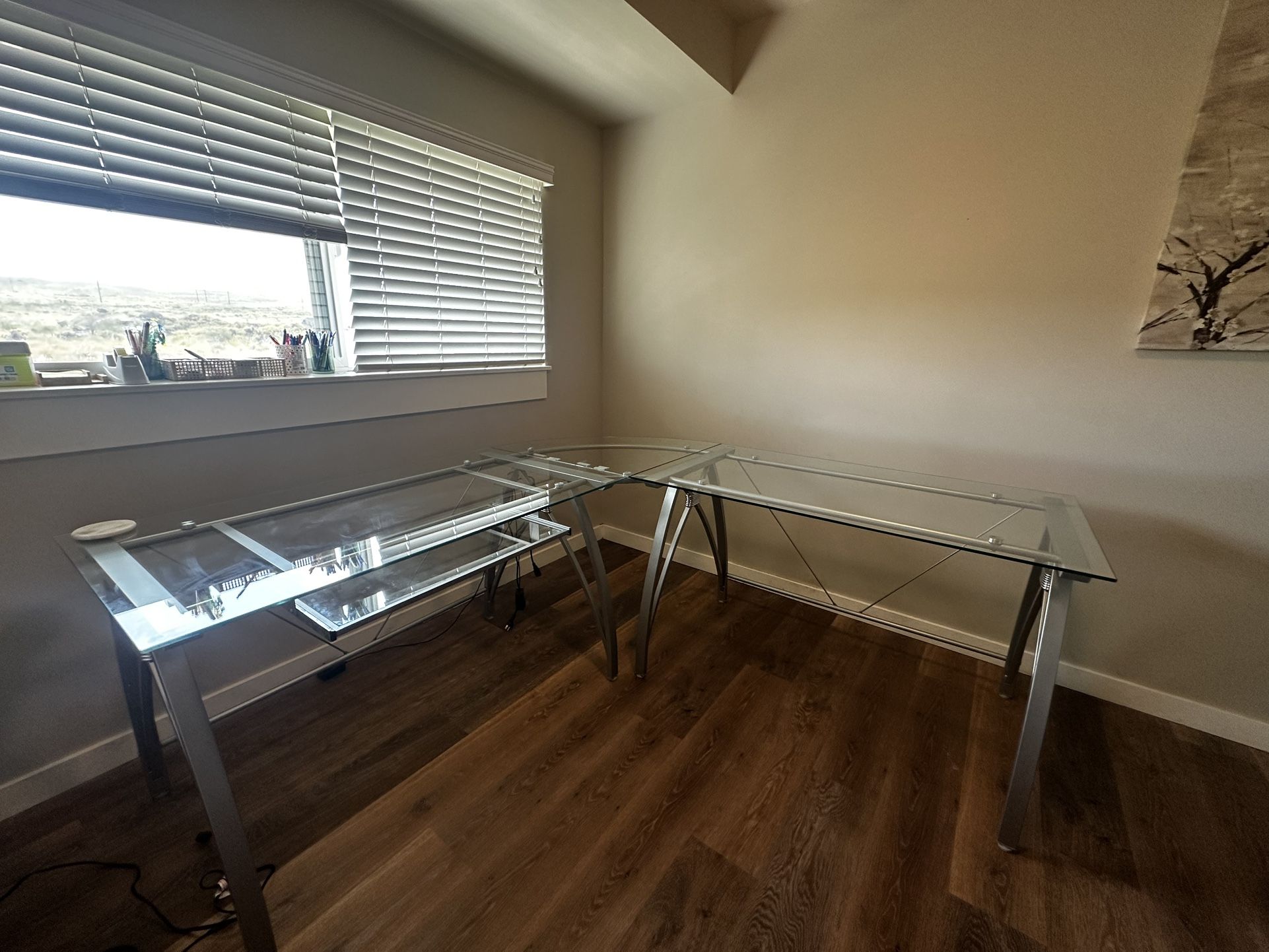 Glass Office/Gaming Desk