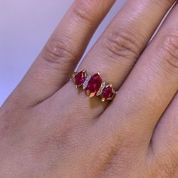 10K Yellow Gold Spinel Ring