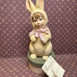 Bethany Lowe Little Girl Dressed as a Bunny Vintage Collectible 