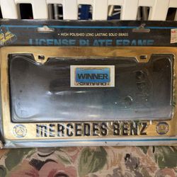 Brand New Mercedes Benz License Plate Frame-Gold 