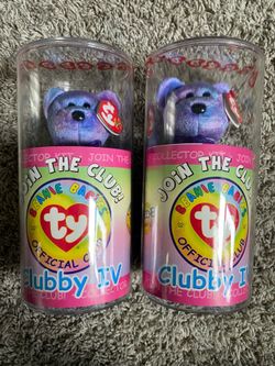 Ty Beanie Babies 2001 Official Club Clubby IV (LOT OF 2) Sealed