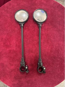 Bike Handlebar Mirror 2 Pack - Rotatable And Adjustable Wide Angle Rear View     Fe5