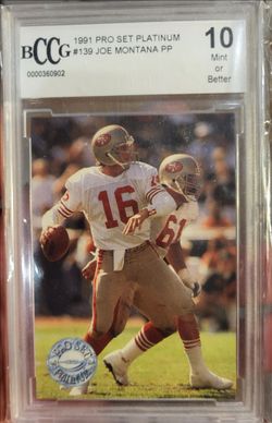 GRADED 10 BCCG 1991 PRO SET PLATINUM JOE MONTANA