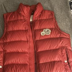 Double logo Red Moncler vest
