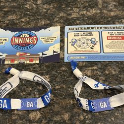 2 GA Wristbands for Extra Innings Festival