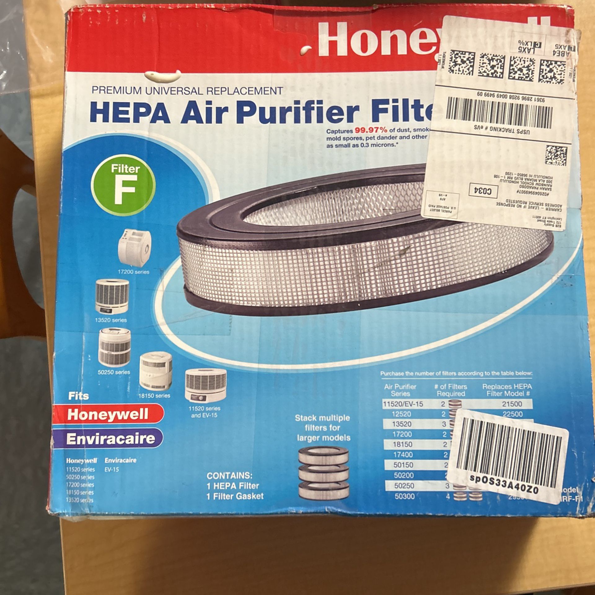 Honeywell HEPA Air Purifier Filter