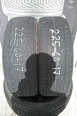 Pair of used 225 60 17 tires