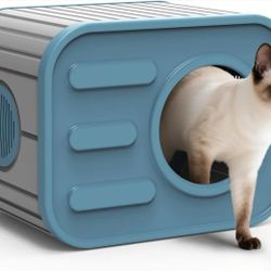 Outside Cat Shelter with Bed Mat for Feral Cat