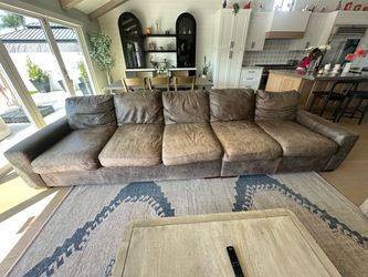 Arizona Leather Couch  Dark Brown 12’ Long