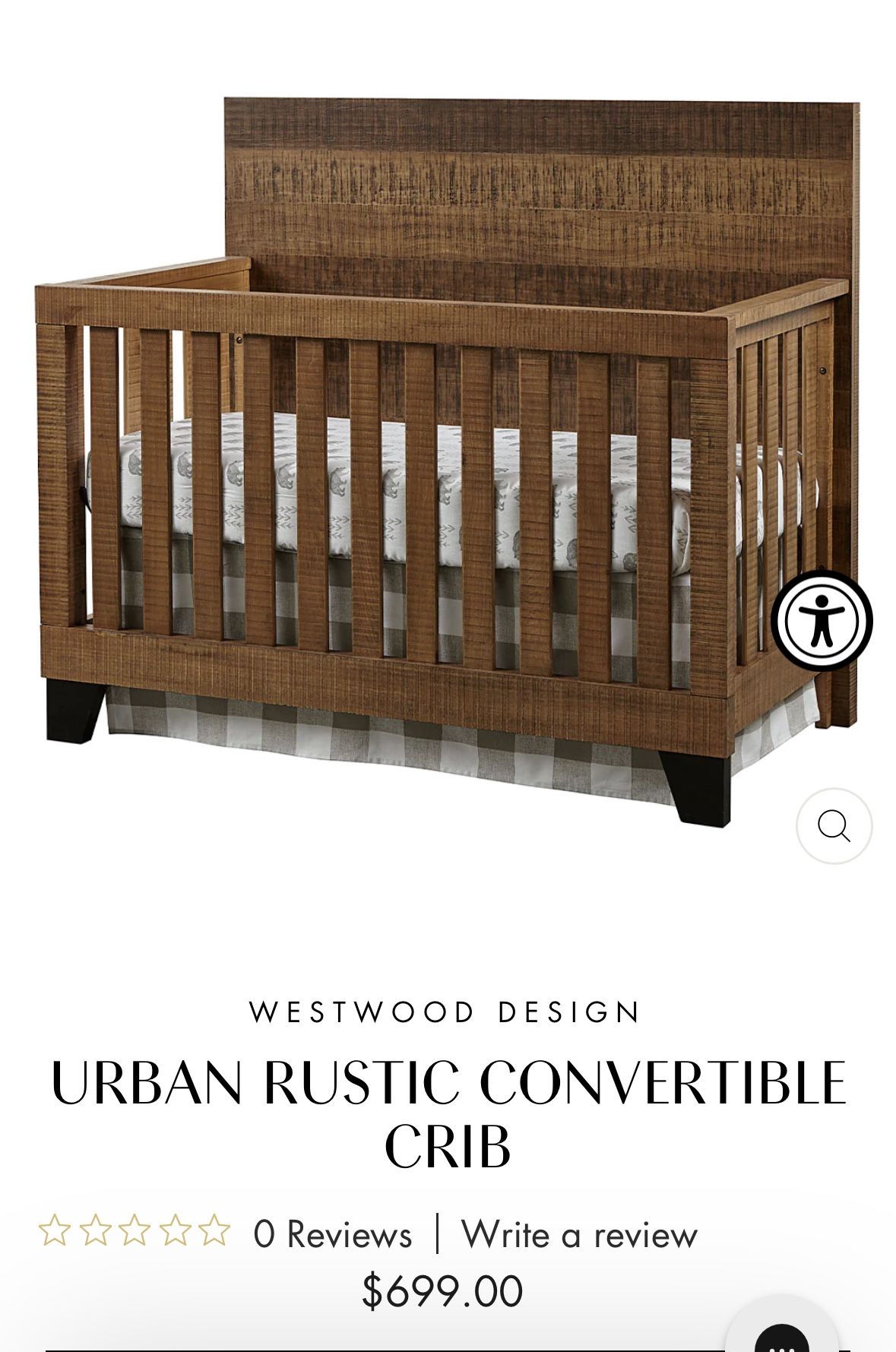 Westwood Design Urban Rustic Convertible Crib