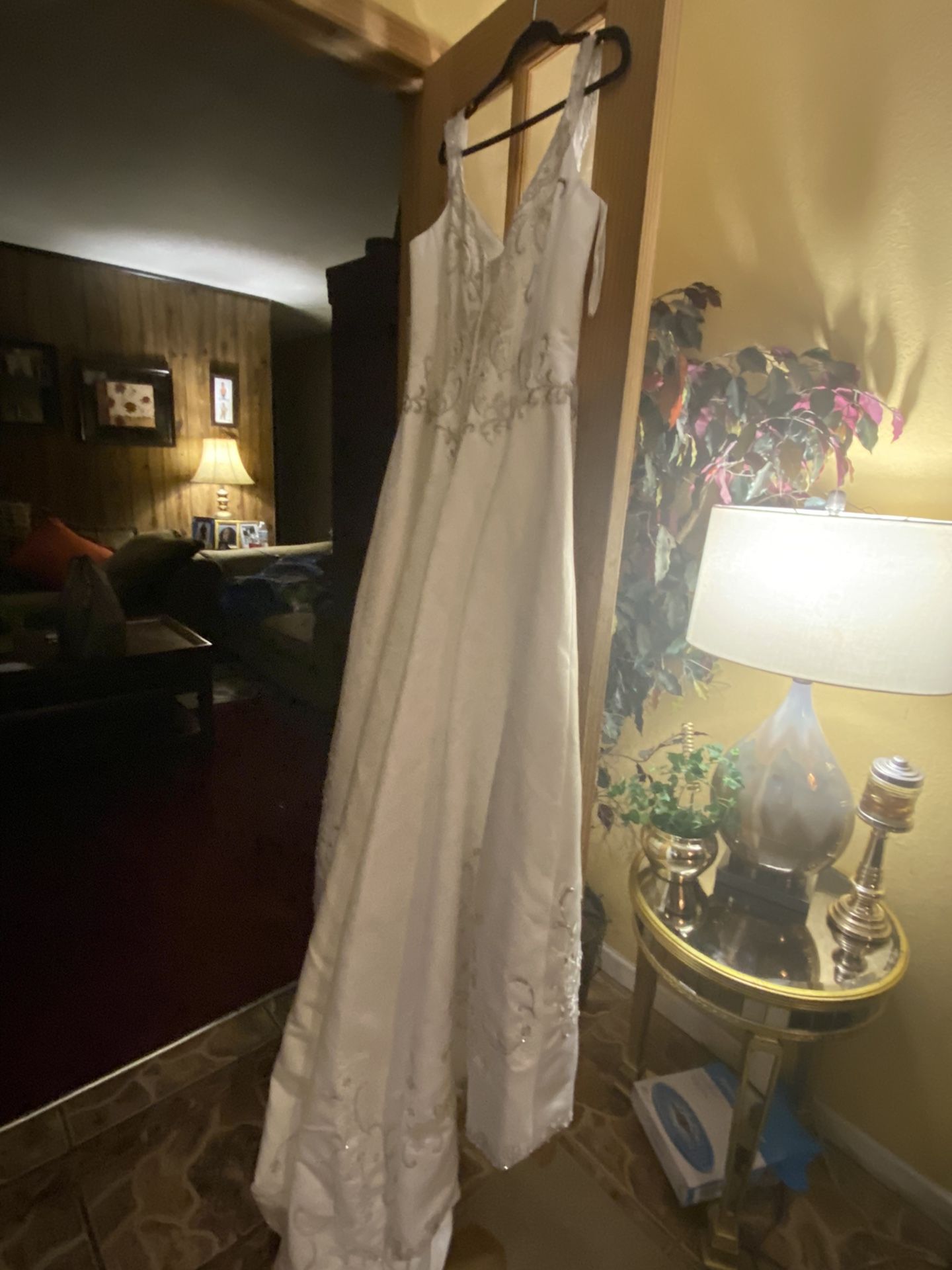 New David’s Bridal Wedding Dress & Matching Veil